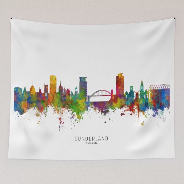 Item preview, Sunderland England Skyline designed and sold by ArtPrints.