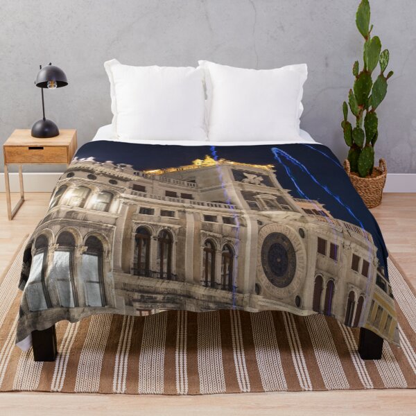 Item preview, Venice Italy Night Magic - Saint Marks Clocktower Torre dell Orologio Blue Light Streaks designed and sold by Georgia Mizuleva.