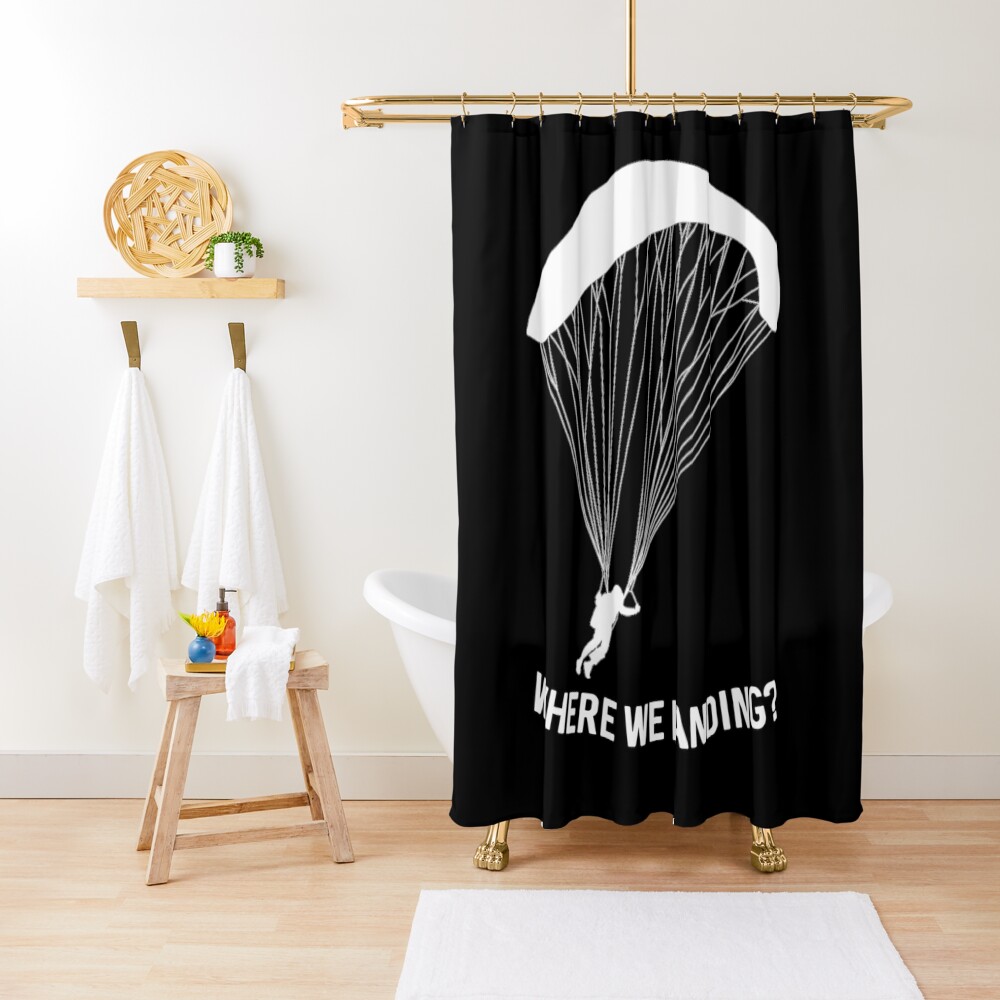 "Parachute skydiving" Shower Curtain by untagged-shop | Redbubble