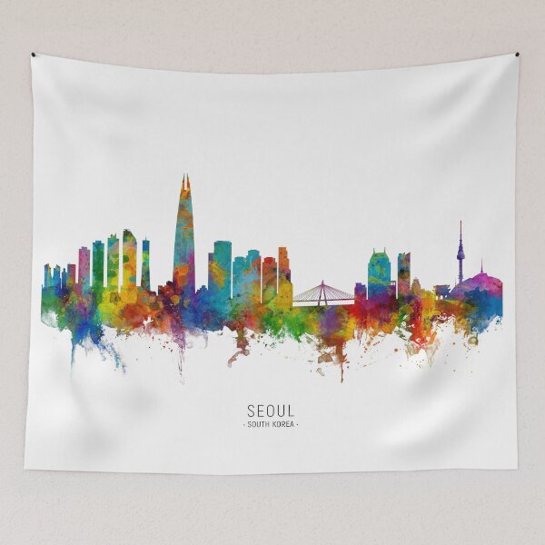 Item preview, Seoul Skyline South Korea designed and sold by ArtPrints.
