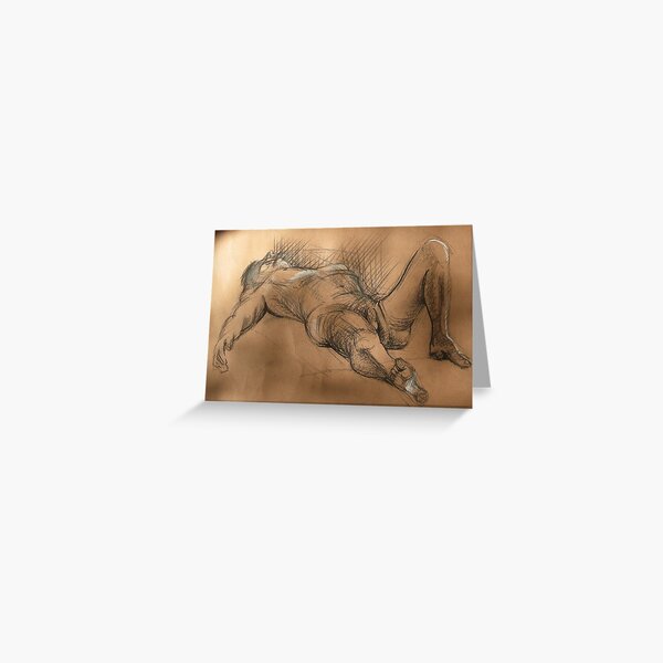 Reclining Male Nude #2 Greeting Card