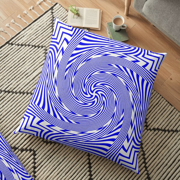 #Psychedelic #Hypnotic #Pattern, Visual #Illusion, Optical Art  Floor Pillow