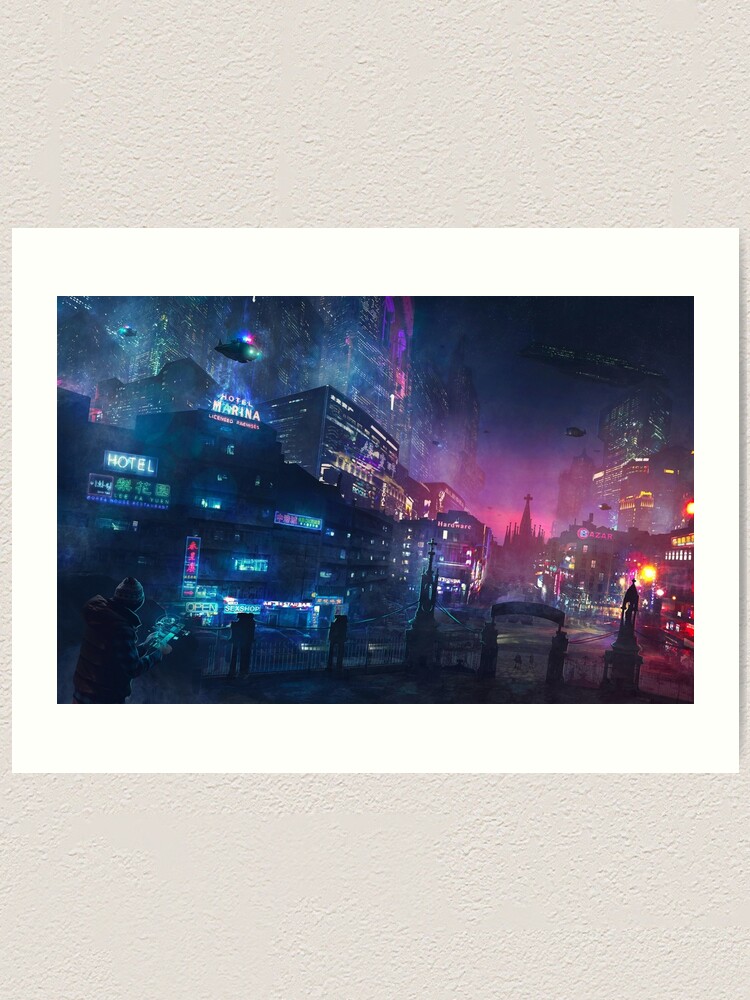 Alternate view of Barcelona Smoke & Neons: Sant Pau i La Sagrada Familia Art Print