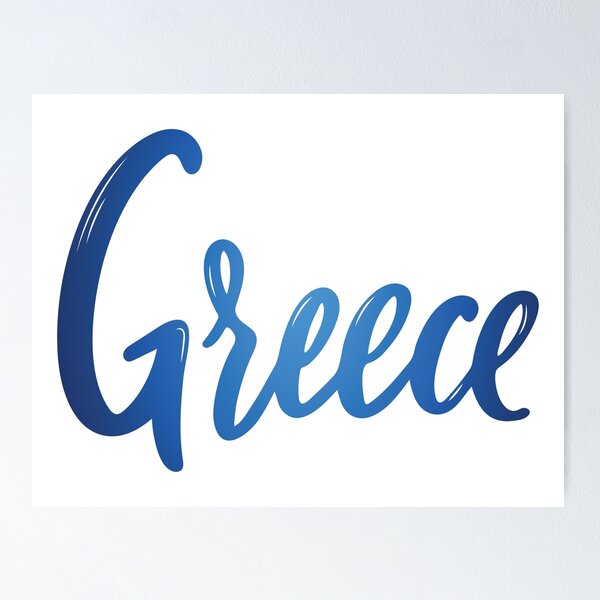 Item preview, Greece Hand Drawn Lettering Name Growing Up Greek designed and sold by ProjectX23.