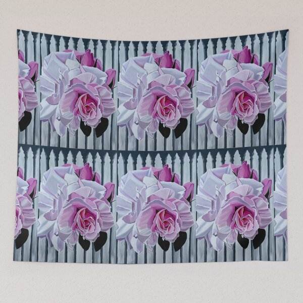 Item preview, Roses and Picket Fence designed and sold by Michelle Endersby.