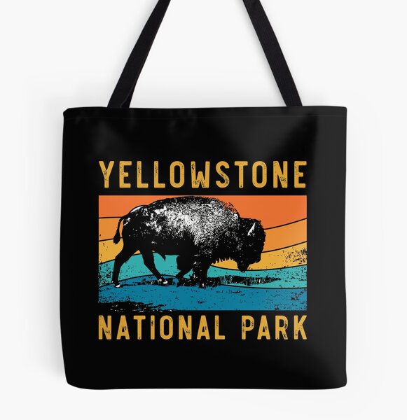 Vintage Yellowstone National Park Gifts Usa Bison Buffalo | Tote Bag