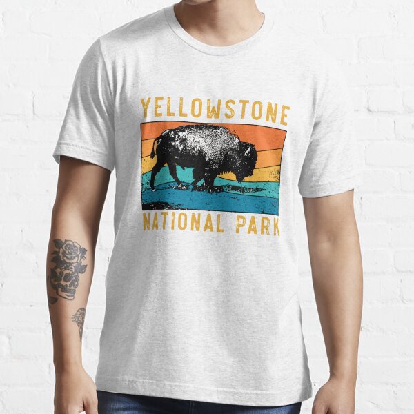 Yellowstone Us National Park Wolf Bison Bear Vintage Hoodie - DE
