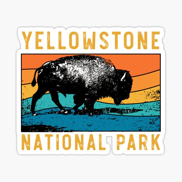 YELLOWSTONE NATIONAL PARK BUFFALO souvenir license plate Wyoming Montana Idaho 