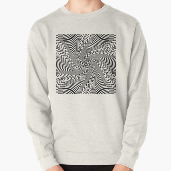 #Psychedelic #Hypnotic #Pattern, Visual #Illusion, Optical Art  Pullover Sweatshirt