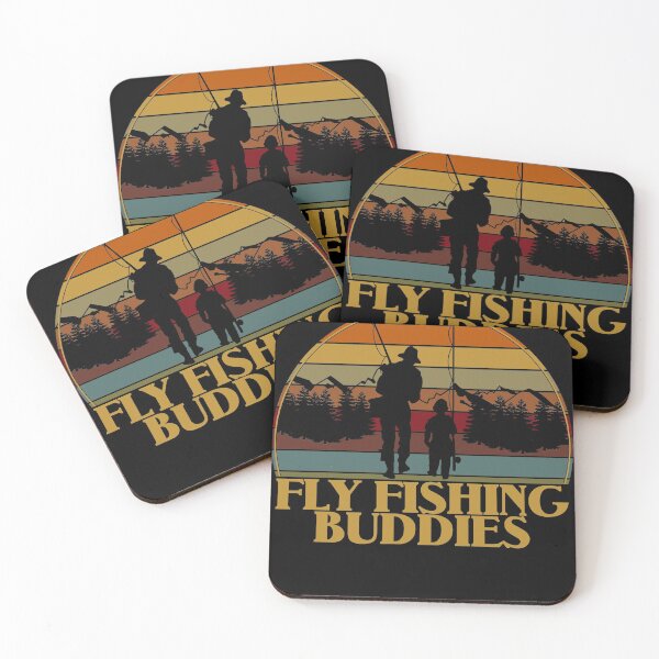 Item preview, Retro Father & Son Fly Fishing Buddies For Life | Trout Fly Fisher and Angler designed and sold by Cedinho.