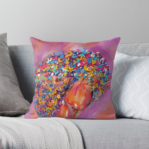 Love My Curls Throw Pillow