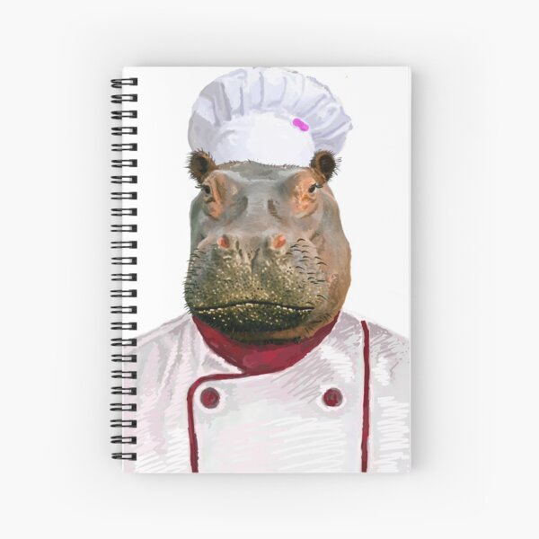Madame Hippo the Chef Spiral Notebook