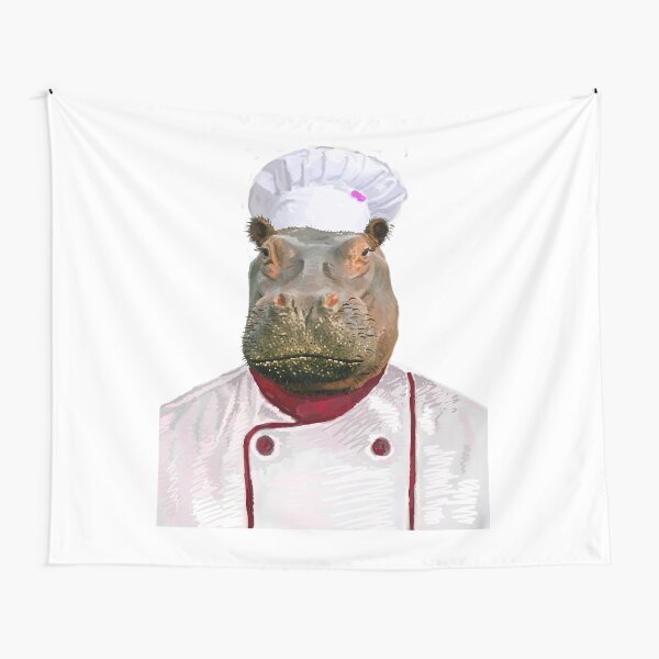 Madame Hippo the Chef Tapestry