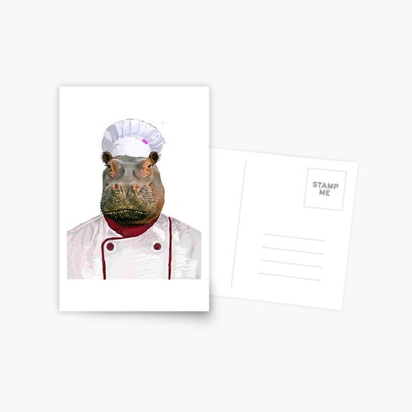 Madame Hippo the Chef Postcard