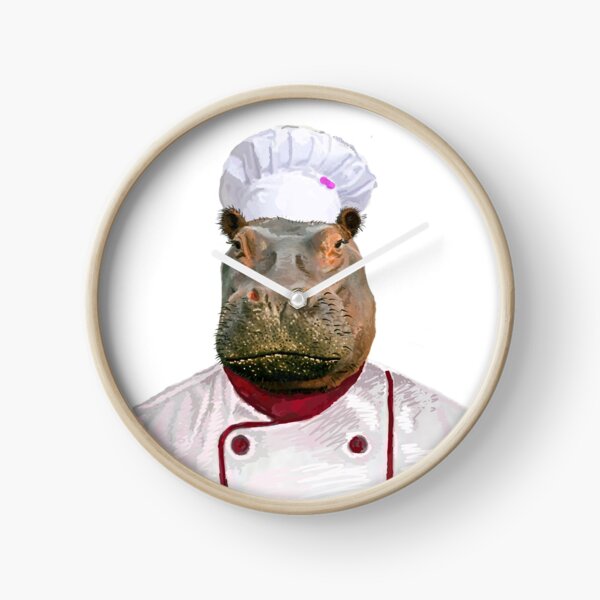 Madame Hippo the Chef Clock