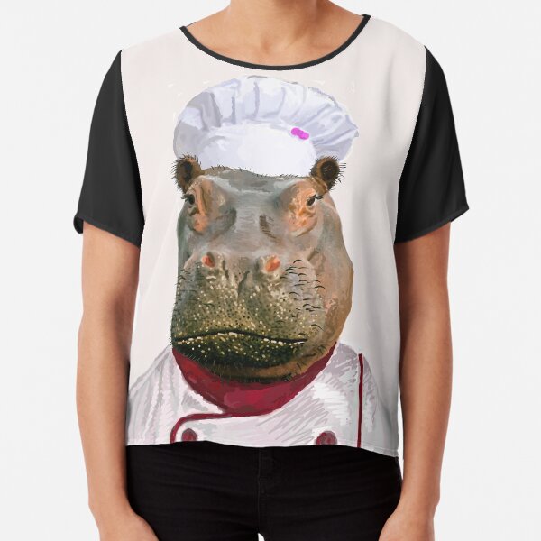 Madame Hippo the Chef Chiffon Top