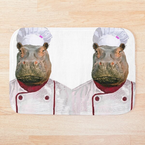 Madame Hippo the Chef Bath Mat
