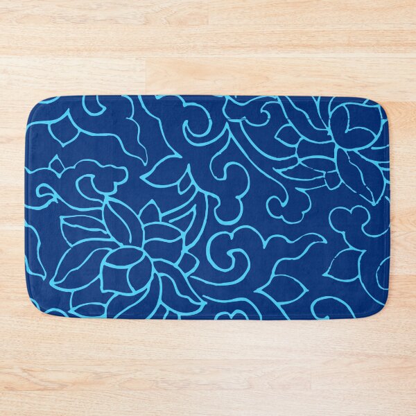 Item preview, blue floral pattern designed and sold by MallsD.