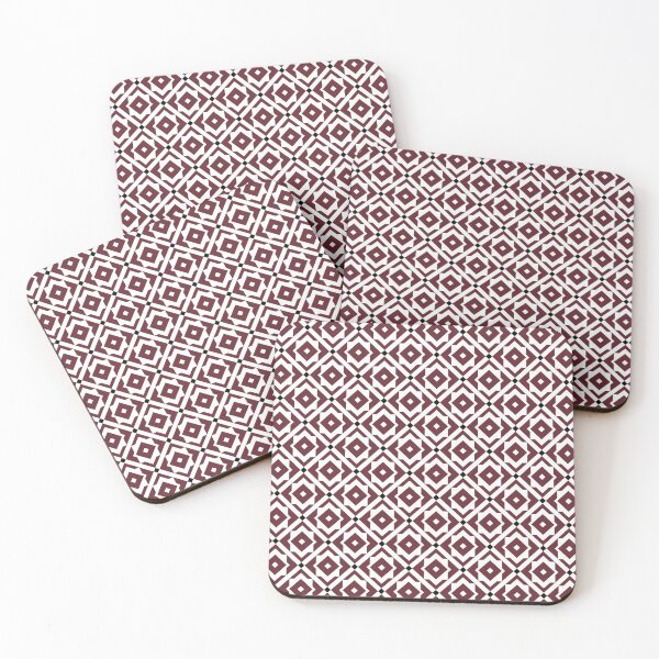 Item preview, Geometric Diamonds and Crosses in Pantone Cabernet designed and sold by ilexdesigns.