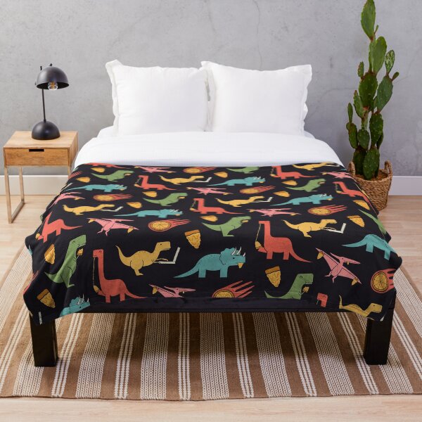 Pizza Dinos Throw Blanket