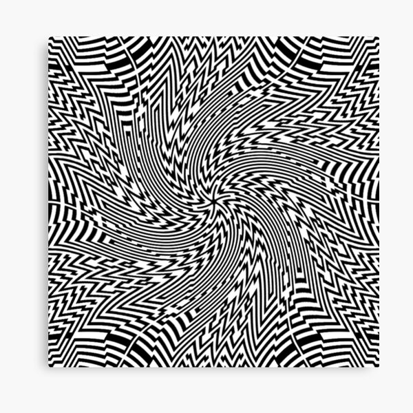 #Psychedelic #Hypnotic #Pattern, Visual #Illusion, Optical Art  Canvas Print
