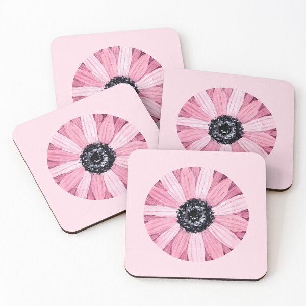 Item preview, Pink Flower - Round - Watercolour Painting designed and sold by Pattokarts.