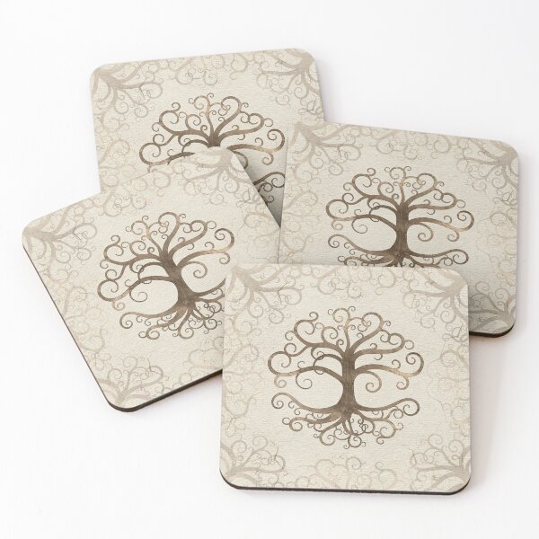 Item preview, Tree of life Pastel Gold on Canvas designed and sold by k9printart.