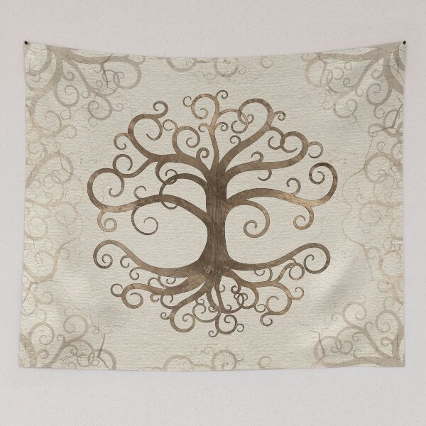 Item preview, Tree of life Pastel Gold on Canvas designed and sold by k9printart.