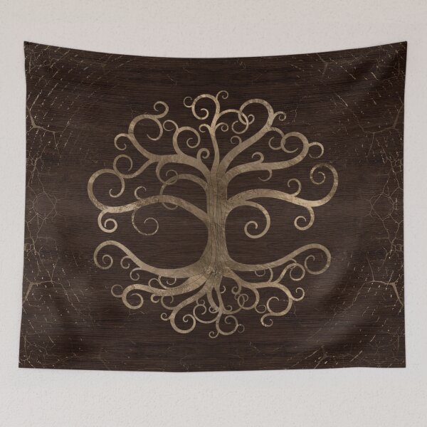 Item preview, Tree of life Gold on Wooden Texture designed and sold by k9printart.