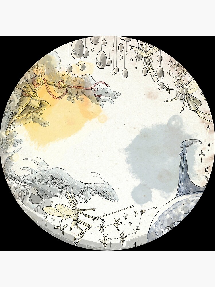 Thumbnail 4 of 4, Clock, Once upon a time in the sky designed and sold by LGiol.