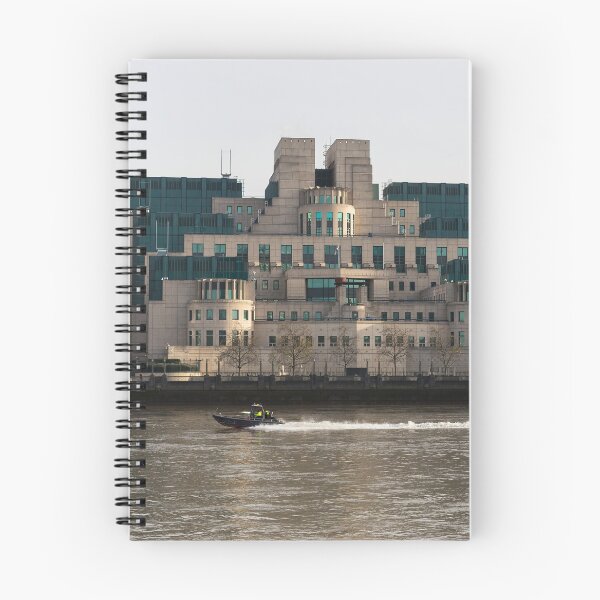 Item preview, SIS Secret Service Building London And Rib Boat designed and sold by Londonimages.