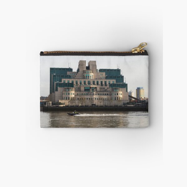 Item preview, SIS Secret Service Building London And Rib Boat designed and sold by Londonimages.