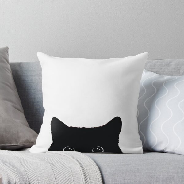Item preview, shy black cat hiding in your kawai business designed and sold by ProfMeru.