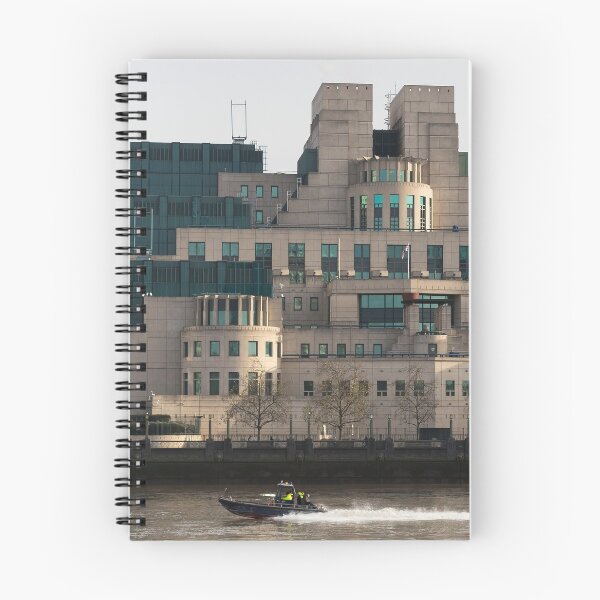 Item preview, SIS Secret Service Building London And Rib Boat designed and sold by Londonimages.