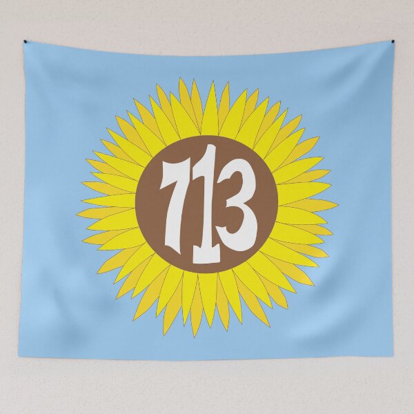 Item preview, Hand Drawn Texas Sunflower 713 Area Code designed and sold by itsrturn.