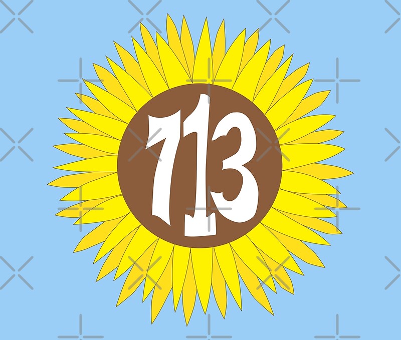 "Hand Drawn Texas Sunflower 713 Area Code" by itsrturn | Redbubble