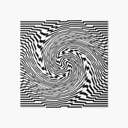 #Psychedelic #Hypnotic #Pattern, Visual #Illusion, Optical Art  Art Board Print