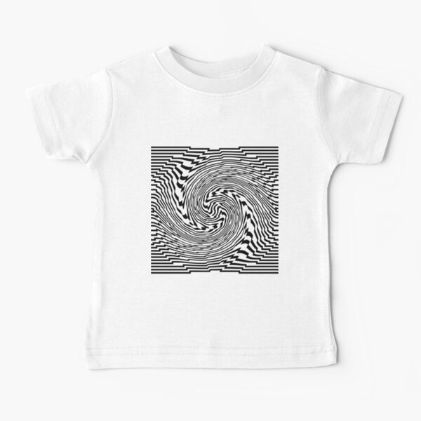 #Psychedelic #Hypnotic #Pattern, Visual #Illusion, Optical Art  Baby T-Shirt