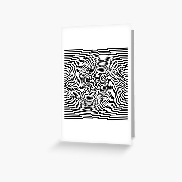 #Psychedelic #Hypnotic #Pattern, Visual #Illusion, Optical Art  Greeting Card
