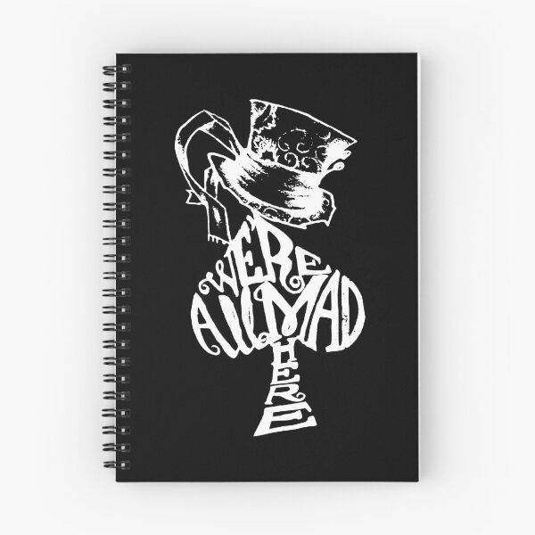 Item preview, We're All Mad Here - RB Stickers & Mugs & Poster w BLACK BG designed and sold by KoolMoDee.