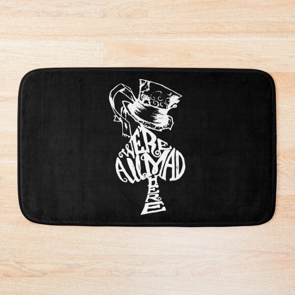 Item preview, We're All Mad Here - RB Stickers & Mugs & Poster w BLACK BG designed and sold by KoolMoDee.