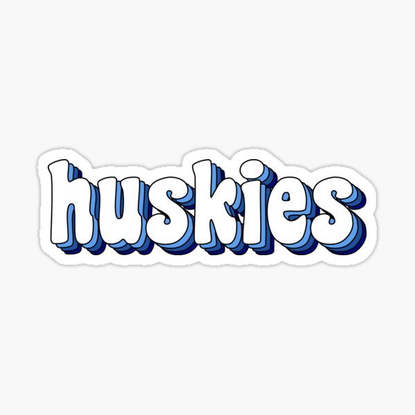 Groovy Huskies Sticker