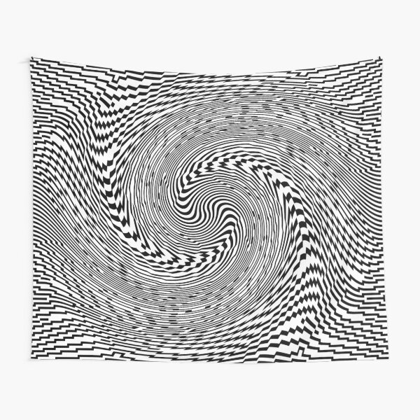 #Psychedelic #Hypnotic #Pattern, Visual #Illusion, Optical Art  Tapestry