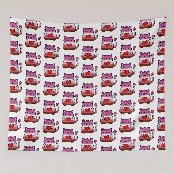Item preview, Lesbian Pride Flag Kitty designed and sold by ilexdesigns.