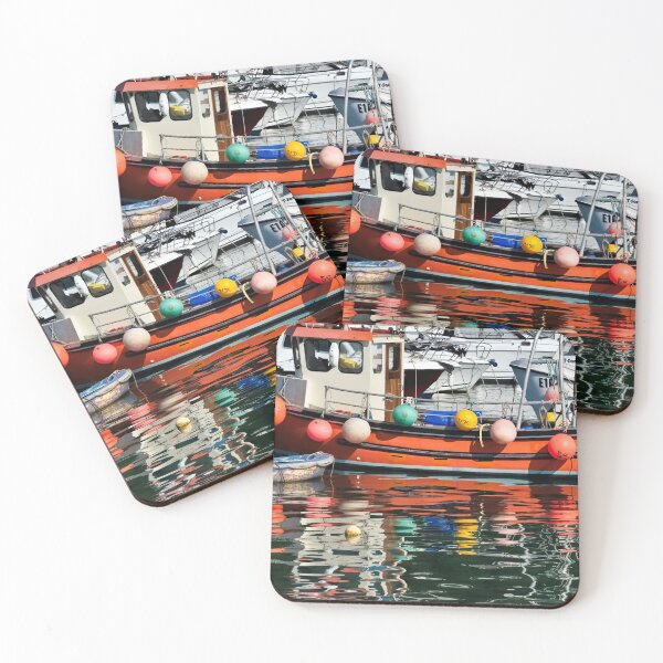 Item preview, Colourful Reflections At Lyme Regis Harbour designed and sold by Dorset Girl.