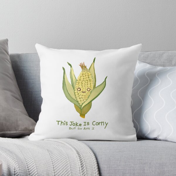 Corny Throw Pillow
