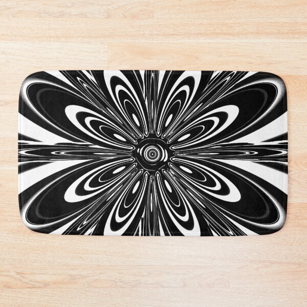 Item preview, Black and White Abstract Flower designed and sold by roseglasses.