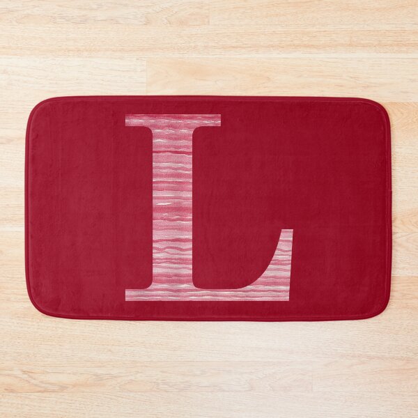 Item preview, Letter L Red Watercolor Stripes Initial Monogram designed and sold by theartofvikki.