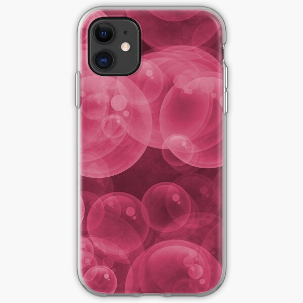 Large Pink Water Air Bubbles iPhone Soft Case