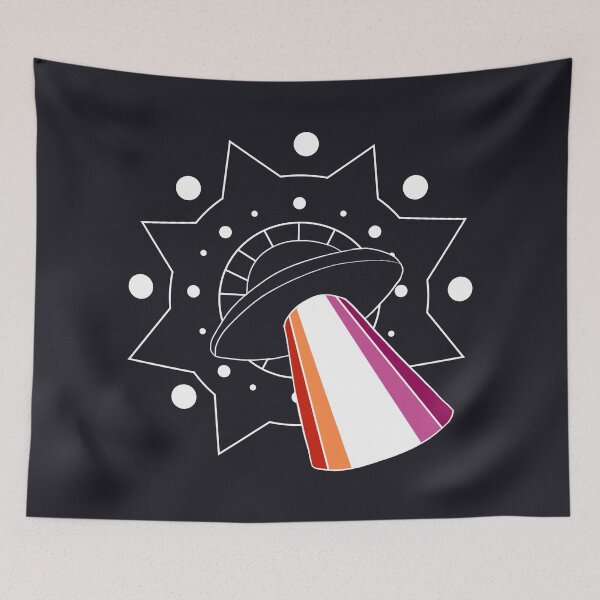 Item preview, [ LESBIAN PRIDE ] Beaming UFO designed and sold by trashyvoid-art.